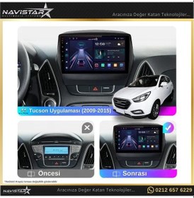Resim Hyundai Ix35 Kablosuz Carplay 4gb + 64gb Android 13 Navigasyon M 