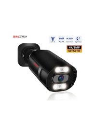 Resim Ultra Hd 4k 8mp Cctv Poe Ip Kamera Güvenlik Sokak Açık Kapalı Onvif Çift Işık 8mm 4mp Double Light Poe 