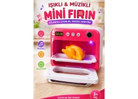 Resim LRS Store Işıklı Müzikli Mini Oyuncak Fırın | Işıklı Müzikli | Kız Çocuk Hediye | 3+ Yaş Eğitici Mutfak Oyuncağı 