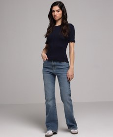 Resim Regular Fit Kadın Açik İndigo Jean Pantolon Colin's