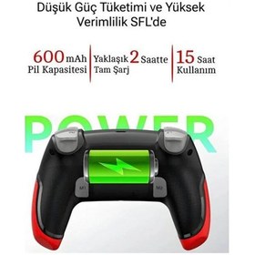Resim Kablosuz Oyun Konsolu Gamepad Bluetooth Joystick Android Tv Switch İos Ps4 Ps3 Pc Uyumlu Titreşimli 