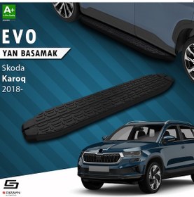 Resim S-dizayn Skoda Karoq Evo Siyah Yan Basamak 173 Cm 2018 Üzeri A+ Kalite 