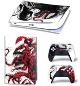 Resim cosy home gift Venom Playstation 5 Standart Kasa Dijital Versiyon Full Sticker Kaplama Seti 