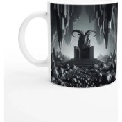 Resim Oğlak Burcu Baskılı Kahve Kupası - Büyülü Kristal Mağarası Temalı Vs3 