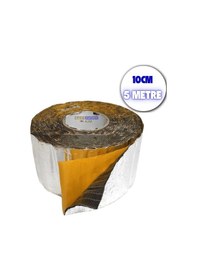 Resim Araç Oto Ses Isı Yalıtım Bandı 3mm X 10cm X 5metre Alüminyum Folyolu Kauçuk Bant Izolasyon Malzemesi 