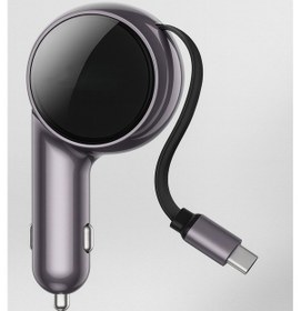 Resim Üsküdar İletişim 60w Tpye-c Araç Şarj Cihazı 30w Usb-c Çıkışlı 30w Geri Çekilebilir Type-c Kablolu Hızlı Şarj 1 Adet 