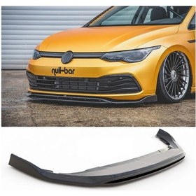 Resim Volkswagen Golf 8 Ön Lip 2 Parça Siyah Plastik Ön Ek Karlık Karlık+bodykit+ek 