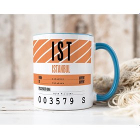 Resim Bk Gift Kişiye Özel İsimli Hava Limanı Tasarımlı Yeşil Kupa Bardak-1, Arkadaşa Hediye, Doğum Günü Hediyesi Düzenlenecek Kobitmeyen137710 Bk Gift 