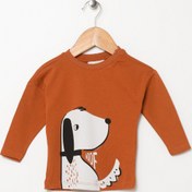 Resim Mammaramma Baskılı Tarçın Bebek T-shirt 22fwb-19 
