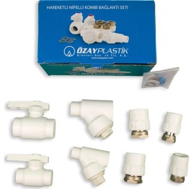 Resim Özay Plastik Hareketli Nipelli Kombi Bağlantı Seti (8 Li Düz) 