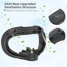 Resim Oculus Quest 2 için Yüz Arayüzü ve Yüz Kapağı Pedi, Meta Quest 2 için Yükseltilmiş Yüz Pedi Değiştirme, Görev 2 için VR Aksesuarları, Hava Sirkülasyon Tasarımı, Cadılar Bayramı Noel için Fikir 