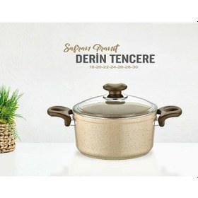 Resim Gülsan Safran Granit Derin Tencere 22 CM 