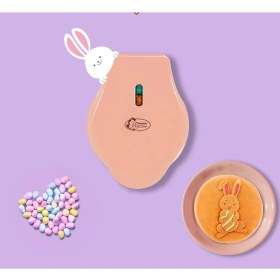 Resim Mini Paskalya Tavşanı Waffle Makinesi,yapışmaz Kaplama, 550W, Sevimli Tasarım 