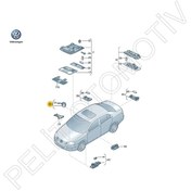 Resim Golf Sunroof Açma Düğmesi 1K0959613A (2004-2009) Gri 