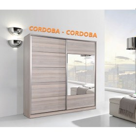 Resim Doğandekorasyon Lara 230Cm 2 Kapakli Sürgülü Dolap Gardirop Beyaz Veya Cordoba 