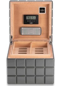Resim Colibri Cube Heritage Humidor Puro Kutusu Gray 70's 