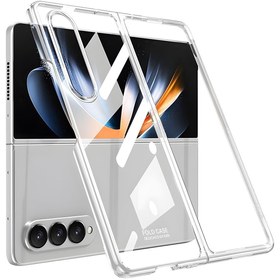 Resim AktarMobile Samsung Galaxy Z Fold 4 Uyumlu Kılıf Premium Cam Kapak Tam Uyumlu Electroplate Metalik Renk 