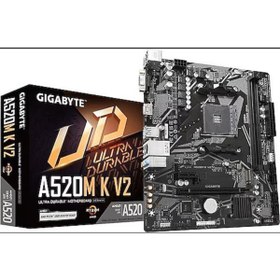 Resim AyrStore GIGABYTE AMD A520M-K V2 DDR4 5100(OC) VGA HDMI AM4 PCI-E GEN3 M.2 USB 3.2 