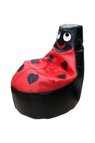 Resim Bambi Deri Uğur Böceği Armut Koltuk 67*60*25 cm ( Çocuk İçin Uygundur ) 