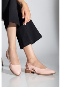 Resim Pore Cilt Kısa Topuk Ayakkabı Mint Yeşil Pudra 