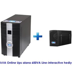 Resim Fcm FPLUS-11 LCD Ekran 3KVA Online Kesintisiz Güç Kaynağı (ups) 
