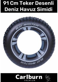 Resim Özel Üretim Dayanıklı 80 Kg 176 Lbs 10+ Çocuk Yetişkin Genç 91 Cm Teker Lastik Desenli Deniz Simit 