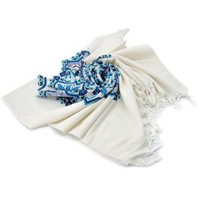 Resim Tavus Kuşu Çini Baskılı Pamuk Bambu Peştemal 