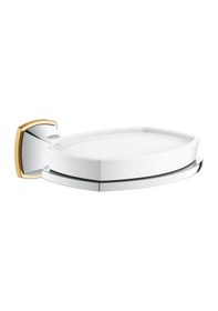 Resim Grohe Sabunluk Ve Tutacağı Grandera Seramik Krom Altın - 40628ıg0 Krom 