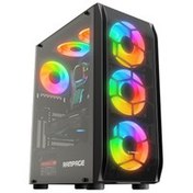 Resim RAMPAGE HOLLOW, 650W, 4x12cm ARGB Fan, Temperli Cam Yan Panel, ATX, GAMING KASA 