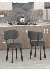 Resim Mygusi Azra Mutfak, Salon, Cafe Sandalyesi 1 Adet Antrasit 