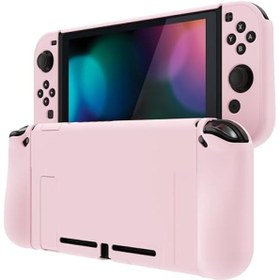 Resim playvital Nintendo Switch Joycon için yükseltilmiş dockable kılıf, Nintendo Switch için ergonomik kılıf, Joy Con için ayrılabilir koruyucu kılıf çanta (pembe) 