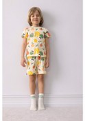 Resim Defacto Erkek Bebek Pijama Takımı Meyve Desenli Kısa Kollu Penye Üst Şort E1181a525hsbg168 Bej 
