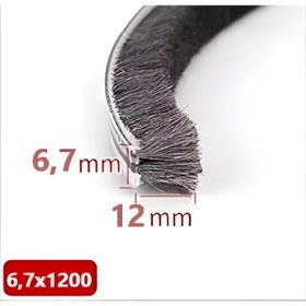 Resim BABAWİCK Cam Balkon, Sürgülü Kapı Fitili, Kıl Fitil Taban 6,7 Mm, Yükseklik 12 Mm, Uzunluk 10 Metre 67x1200 