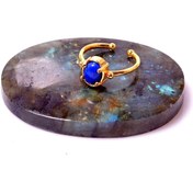 Resim Taş Sandığı Lapis Lazuli Taşı Yüzük - Altın Renkli 