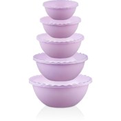Resim TAKYAKA 5 Li Tırtıllı Yuvarlak Badya Set -1223 