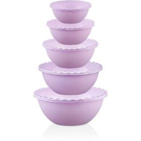 Resim TAKYAKA 5 Li Tırtıllı Yuvarlak Badya Set -1223 