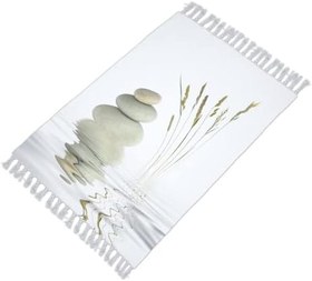 Resim Zethome Stone And Reed Banyo Paspas ve Tek Kanat Duş Perdesi 1x240x200 Set 