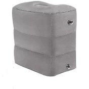 Resim Globalpurchase Üçlü Floklu Ayaklık Şişme Yastık Ayarlanabilir - Açık Gri 