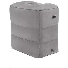 Resim Globalpurchase Üçlü Floklu Ayaklık Şişme Yastık Ayarlanabilir - Açık Gri 