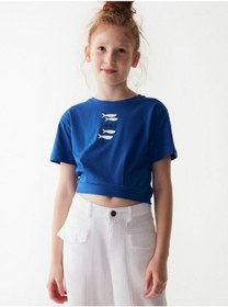 Resim Nk Kids Kız Çocuk Yumuşak Dokulu Geniş Paçalı Cepli Pantolon-13840-beyaz Beyaz 