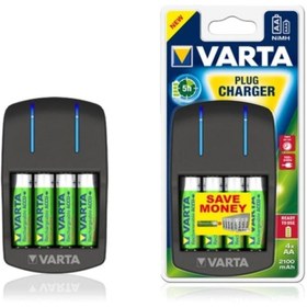 Resim Varta Plug Şarj Cihazı(1 ADET) Plug Şarj Cihazı 4*2100 Aa Şarjlı Pil 