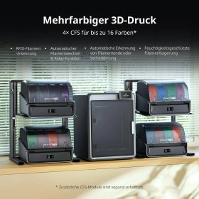 Resim Creality K2 (A) 3D Yazıcı, 600 Mm/s'ye Kadar Yüksek Hızlı Baskı, Yazdırma Hatası Tespiti Için Aı Kamera, Akıllı Otomatik Seviyelendirme, Sessiz Çalışma 45 Db, 260×260×260 mm Yapı Hacmi 