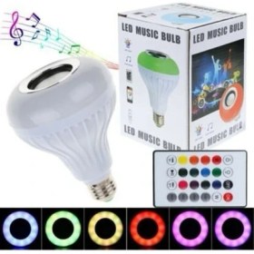 Resim Rem Bluetooth Hoparlör Akıllı LED Ampul Lamba 