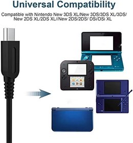 Resim 3DS 2DS DSi Şarj Kablosu, Nintendo Yeni 3DS XL/Yeni 3DS/3DS XL/3DS/Yeni 2DS XL/2DS XL//Yeni 2DS/2DS/ DSi/DSi XL ile Uyumlu USB Güç Kablosu 