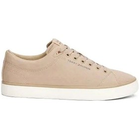 Resim Tommy Hilfiger Th Hı Vulc Low Core Canva Krem Erkek Sneaker 000000000102235670 Bej 