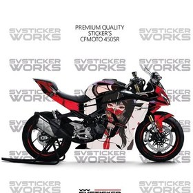 Resim Cfmoto 450sr Kaplama Sticker Katana Girl Design Motor Kaplama Modeli Hazır Kit Tüm Modeller Uyumlu 