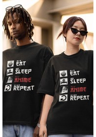 Resim Anime Eat Sleep Anime Tişört 