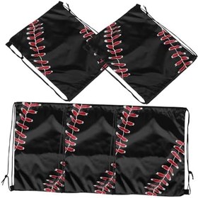 Resim YARNOW 5 Adet Softbol Beyzbol Bağcıklı Çanta Pvc Spor su Çantası Açık Hava Fitness Seyahat Büyük Kapasiteli 