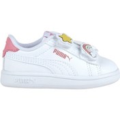 Resim Puma Smash 3.0 Badges Bebek Beyaz Spor Ayakkabı 397287-01 Beyaz 