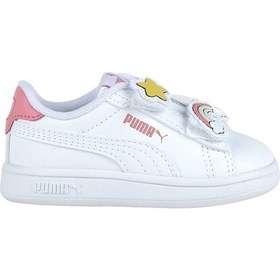 Resim Puma Smash 3.0 Badges Bebek Beyaz Spor Ayakkabı 397287-01 Beyaz 